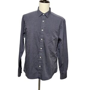 UNTUCKit Shirt Mens Large Blue Slim Fit Wrinkle Free‎ Button Down Casual Top